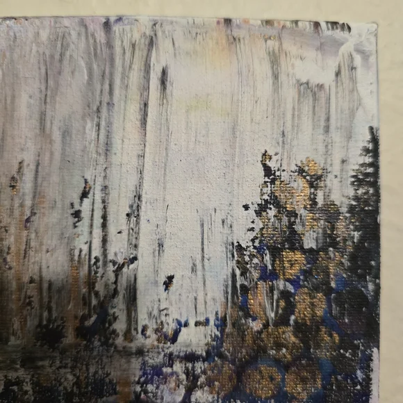 HANDCRAFTED Abstract Painting HANDPAINTED Artwork HANDMADE Wall Art Decor 8"x8" - Picture 6 of 16